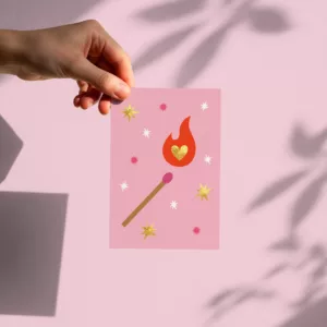 Carte postale - Allumette folle