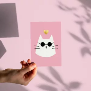 Carte postale - Chat du soleil