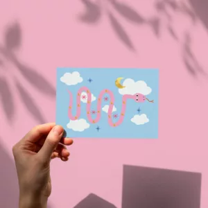 Carte postale - Serpent vicieux